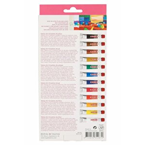 Talens 12 Renk Akrilik Boya 1 Paket Art Creation Acrylic Colour 12x12ml Akrilik Boya Seti Canlı Renkler Tuval Resim