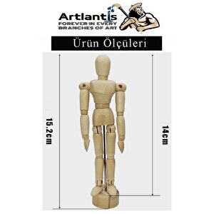 Ahşap İnsan Modeli 14 Cm 1 Paket İnsan Figürlü Ahşap Model Manken Resim Ressam Eğitimi Tahta Adam Kukla Stilist