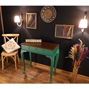 Wooding 90 Cm Çekmeceli Masif Yeşil Ceviz Dresuar