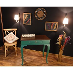 Wooding 90 Cm Çekmeceli Masif Yeşil Ceviz Dresuar