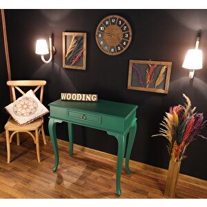 Wooding 90 Cm Çekmeceli Masif Yeşil Dresuar