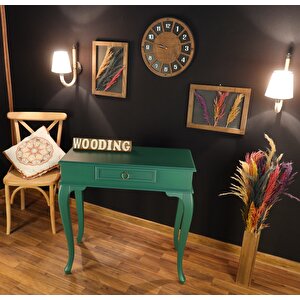 Wooding 90 Cm Çekmeceli Masif Yeşil Dresuar