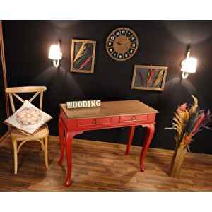 Wooding 110 Cm Çekmeceli Masif Kırmızı Natürel Dresuar