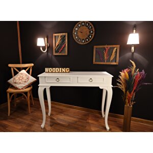 Wooding 110 Cm Çekmeceli Masif Beyaz Dresuar