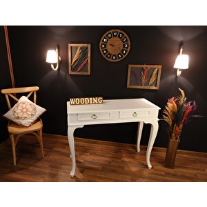 Wooding 110 Cm Çekmeceli Masif Beyaz Dresuar