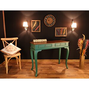 Wooding 110 Cm Çekmeceli Masif Yeşil Ceviz Dresuar