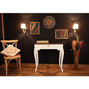 Wooding 90 Cm Çekmeceli Masif Beyaz Ceviz Dresuar