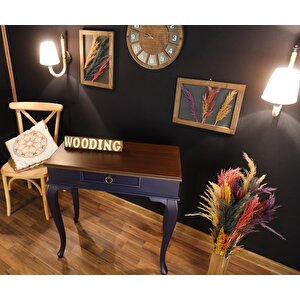 Wooding 90 Cm Çekmeceli Masif Lacivert Ceviz Dresuar
