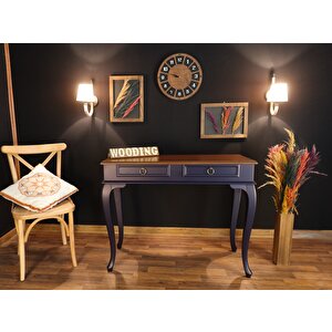 Wooding 110 Cm Çekmeceli Masif Lacivert Ceviz Dresuar