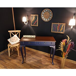 Wooding 110 Cm Çekmeceli Masif Lacivert Ceviz Dresuar