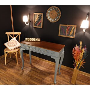 Wooding 110 Cm Çekmeceli Masif Gri Ceviz Dresuar