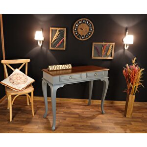 Wooding 110 Cm Çekmeceli Masif Gri Ceviz Dresuar