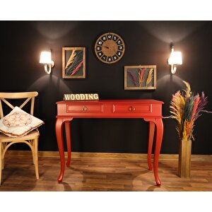 Wooding 110 Cm Çekmeceli Masif Kırmızı Dresuar