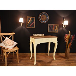 Wooding 90 Cm Çekmeceli Masif Krem Natürel Dresuar