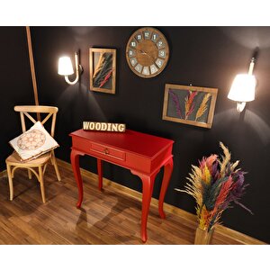 Wooding 90 Cm Çekmeceli Masif Kırmızı Dresuar