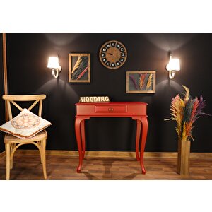 Wooding 90 Cm Çekmeceli Masif Kırmızı Dresuar