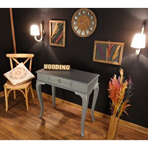Wooding 90 Cm Çekmeceli Masif Gri Dresuar