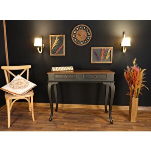 Wooding 110 Cm Çekmeceli Masif Siyah Ceviz Dresuar