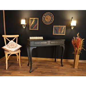 Wooding 110 Cm Çekmeceli Masif Siyah Dresuar