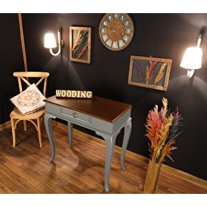 Wooding 90 Cm Çekmeceli Masif Gri Ceviz Dresuar