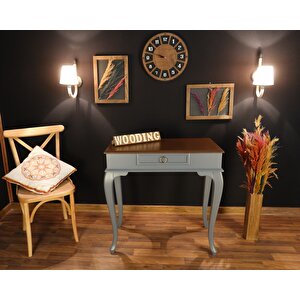 Wooding 90 Cm Çekmeceli Masif Gri Ceviz Dresuar