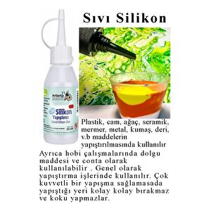 Sıvı Silikon Yapıştırıcı 50 Ml 1 Adet Brons Silikon Yapıştırıcı Sıvı 50 Gr Plastik Cam Mermer Kağıt Karton Tahta Köpük