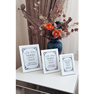 3 Lü Set! 10x15, 13x18 Cm Ve 15x21 Cm Fotoğraf Çerçevesi!pvc Camlı Dekoratif Çerçeve!  Beyaz Renk!