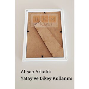 2 Li Çerçeve 10x15 Cm Ve 13x18 Cm Fotoğraf Çerçevesi! Ahşap Ayaklı Pvc Camlı Dekoratif Çerçeve! Mavi Renk!
