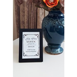 10x15 Cm Fotoğraf Çerçevesi! Ahşap Ayaklı Pvc Camlı Dekoratif Masaüstü Çerçeve! Siyah Renk