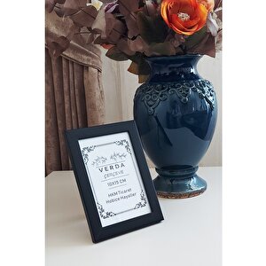 10x15 Cm Fotoğraf Çerçevesi! Ahşap Ayaklı Pvc Camlı Dekoratif Masaüstü Çerçeve! Siyah Renk