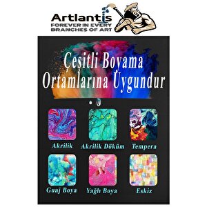 Siyah Tuval 20x20 Cm 1 Adet Astarlı Kare Tuval Resim Tuvali Siyah 20*20 Cm Tual  Akrilik Yağlı Boya İçin İdeal