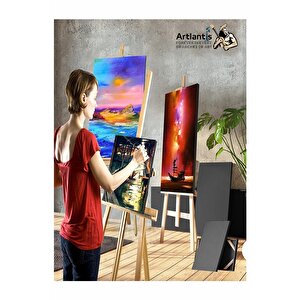 Siyah Tuval 20x20 Cm 1 Adet Astarlı Kare Tuval Resim Tuvali Siyah 20*20 Cm Tual  Akrilik Yağlı Boya İçin İdeal