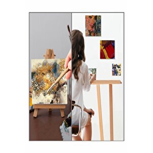 Kare Tuval 4 Adet 10x10 20x20 30x30 40x40 Cm Boş Tuval Tablo Arkadan Zımbalı Resim Tuvali Akrilik Boya Yağlı Boya Sanat