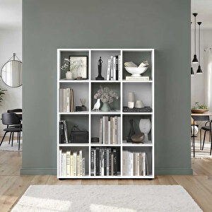 Cubic Kitaplık Beyaz 104x140,5x30 Cm