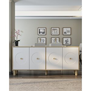 Derendd 180 Cm (kx180) Bohem Konsol SAFİRMEŞE-BEYAZ