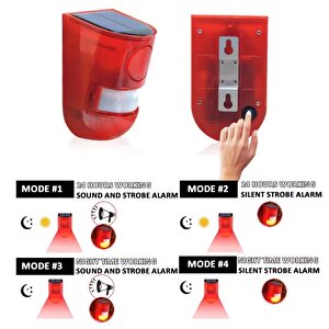 Sesli̇ Hayvan Kovucu Alarm Ci̇hazi Solar Panelli̇ Hareket Sensörlü