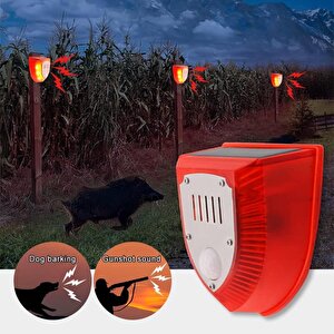 Köpek Si̇lah Sesli̇ Hayvan Kovucu Alarm Ci̇hazi Gece Çalişir Solar Panelli̇