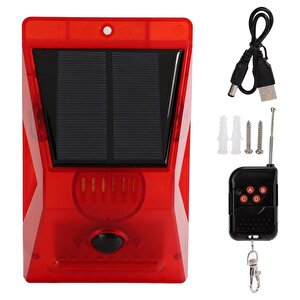 Köpek Si̇lah Sesli̇ Hayvan Kovucu Alarm Ci̇hazi Gece Çalişir Solar Panelli̇