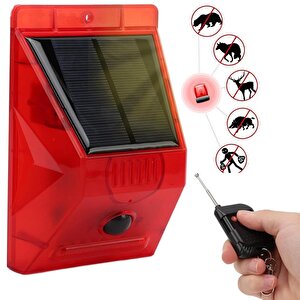 Köpek Si̇lah Sesli̇ Hayvan Kovucu Alarm Ci̇hazi Gece Çalişir Solar Panelli̇