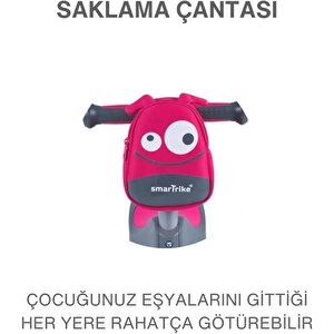 Smartrike T1 3'ü 1 Arada Oturaklı Ve Çantalı Çocuk Scooterı (15 Ay - 5 Yaş) -pembe