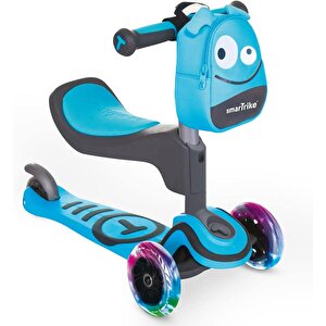 Smartrike T1 3'ü 1 Arada Oturaklı Ve Çantalı Çocuk Scooterı (15 Ay - 5 Yaş) - Blue