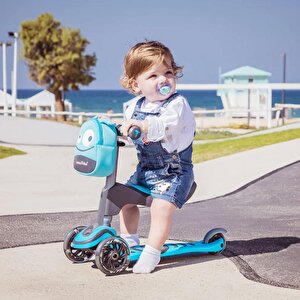 Smartrike T1 3'ü 1 Arada Oturaklı Ve Çantalı Çocuk Scooterı (15 Ay - 5 Yaş) - Blue