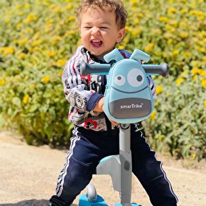 Smartrike T1 3'ü 1 Arada Oturaklı Ve Çantalı Çocuk Scooterı (15 Ay - 5 Yaş) - Blue