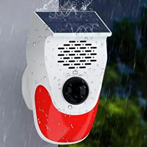 Kumandali Solar Sesli̇ Işikli 120db Alarm Si̇stemi̇