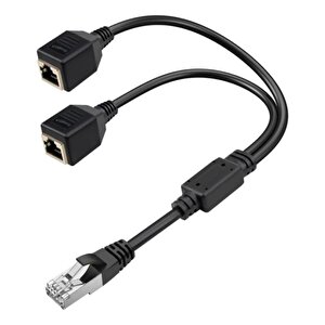 Erkek Rj45 To 2x Di̇şi̇ Ethernet Çoklayici Splitter Dağitici