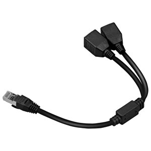 Erkek Rj45 To 2x Di̇şi̇ Ethernet Çoklayici Splitter Dağitici