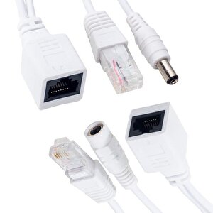 Pasi̇f Poe Splitter Di̇şi̇ Erkek Power Uç Ip Kamera Poe Kablosu