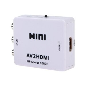 Rca Av To Hdmi Çevirici Dönüştürücü Adaptör '-beyaz
