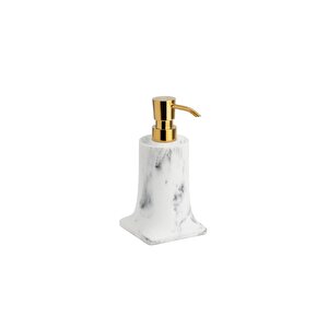 Tezgah Üstü Sıvı Sabunluk 250 Ml Mermer Desenli/gold 181x91x109 Mm