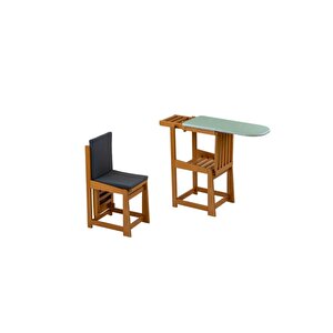 Sinfonia Ciliegio Ahşap Dönüştürülebilir Ütü Masası + Sandalye